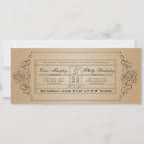 Search for vintage ticket wedding invitations Old