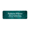 Search for teal glitter return address labels Girly