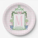Search for pink gingham plates Cottage