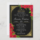 Search for black quinceanera invitations Red roses