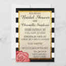 Search for rose gold foil bridal shower invitations Red