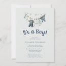 Search for clothesline baby boy shower invitations It's a boy