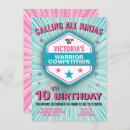Search for girl ninja birthday invitations Warrior