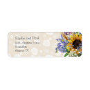 Search for wildflower wedding return address labels Sunflower