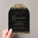 Search for black gold quinceanera invitations Sparkle