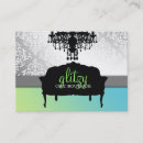 Search for glitzy business cards Turquoise