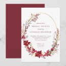 Search for winter floral bridal shower invitations Red