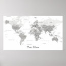 Search for black and white world map posters Globe