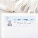 Search for blue and gray return address labels Cute