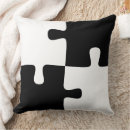 Search for jigsaw cushions Black and white