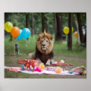Search for animal birthday party posters Lion