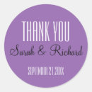 Search for purple round wedding stickers Typography