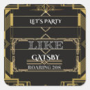 Search for gatsby party stickers Retro