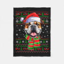 Search for bulldog christmas blankets Funny