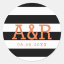 Search for black white orange stickers Stripes