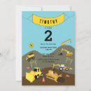 Search for construction site birthday invitations Excavator
