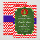 Search for blue green chevron baby shower invitations For her