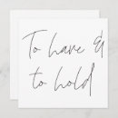 Search for to have and to hold wedding invitations Black and white