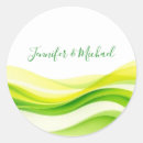 Search for green and yellow wedding stickers Tropical