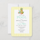 Search for pool bridal shower invitations Watercolor tropical flowers