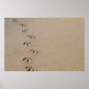 Search for footprints in the sand art Waves
