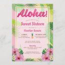 Search for hawaiian luau sweet 16 invitations Girl