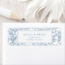 Search for toile return address labels Chinoiserie