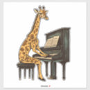 Search for playing piano stickers Giraffe