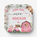Search for farm birthday plates Oink baa moo