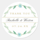 Search for watercolor wreath wedding stickers Blue