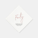 Search for rose gold napkins 40th birthday
