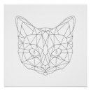 Search for geometric cat art Modern