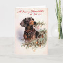 Search for vintage dachshund christmas cards Dog