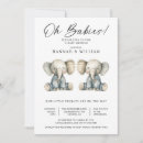 Search for twin elephant baby shower invitations Modern