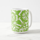 Search for green flowers mugs Green and white