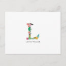 Search for l monogram postcards Floral
