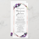 Search for purple and gold wedding wedding programmes Order of service