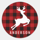 Search for red and black buffalo plaid stickers Deer
