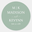Search for green and white wedding stickers Minimalist