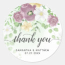 Search for thank you floral wedding stickers Chic
