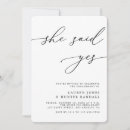 Search for she said yes invitations Elegant