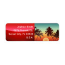 Search for florida sunset return address labels Palm trees