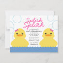 Search for rubber ducky birthday invitations Pink