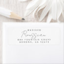 Search for brush script return address labels Chic