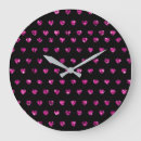 Search for pink heart clocks Pink and black