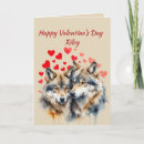 Search for wolf valentines day cards Cute