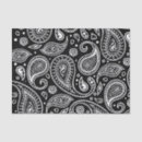 Search for black paisley tissue paper White
