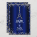 Search for royal blue silver bridal shower invitations Glitter