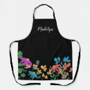 Search for flowers design aprons Elegant script