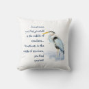 Search for blue heron cushions Watercolor